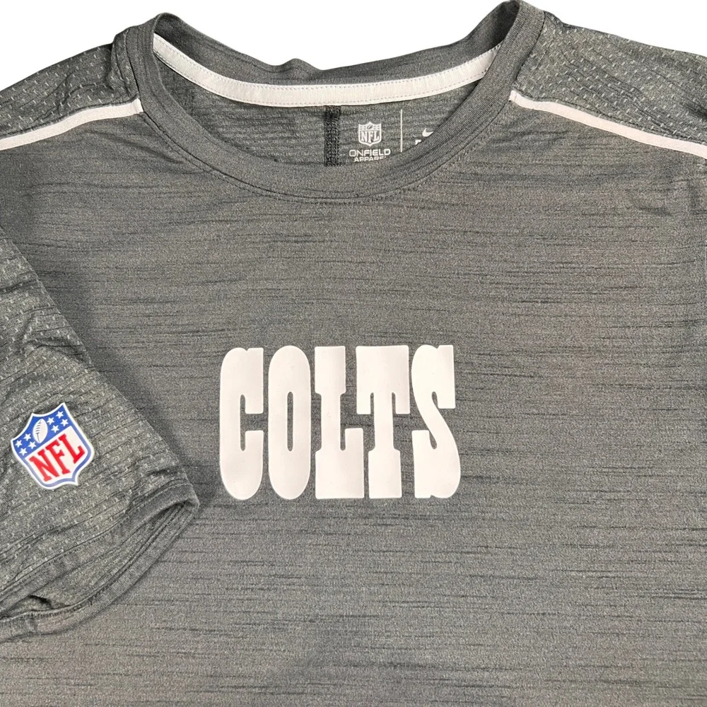 Nike Indianapolis Colts Men S NFL Onfield Apparel Gray Dri-FIT Training Shirt